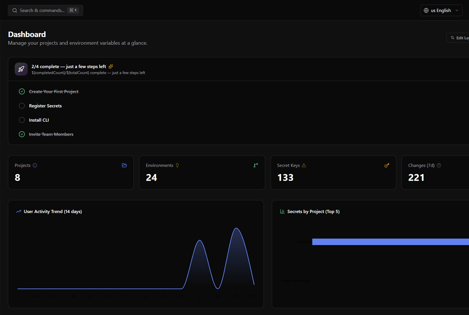 RunEnv Web Dashboard Interface